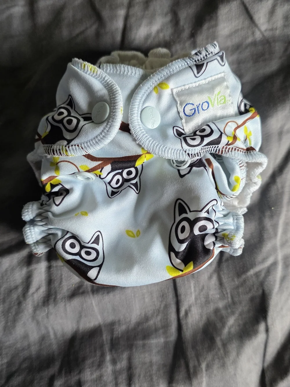 Lot of 8 Cloth Diapers – GroVia & Kissaluvs Newborn Aio Diapers + Fun Prints
